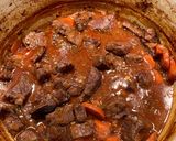 A picture of step 7 of Boeuf Bourguignon (Beef Burgundy Stew).
