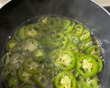 A picture of step 4 of Quick pickled jalapeño rings - i hear this are great on nachos.