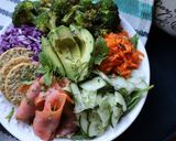 A picture of step 3 of Smoked Salmon Buddha Bowl.