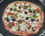 A picture of step 4 of No yeast Pizza(of whole wheat flour).