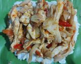 Foto langkah ke 3 dari resep Nasi bakar ayam jamur sambal roa.