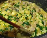 Pas rețetă Gnocchi cu cârnați și ciuperci și crema de parmezan cu șofran 7 fotografie