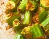 A picture of step 3 of Stuffed Ridge gourd.