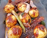 Gambar langkah 4 resipi Masak Kicap Telur dengan Terung Goreng.