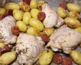 A picture of step 2 of Lemon and chorizo tray bake.