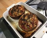 Une image de l'étape 17 de Aubergine violette italienne farcie thon tomates poivron.