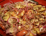 Foto del paso 8 de la receta: Gajos de patatas orgánicas al horno, con pinchitos morunos