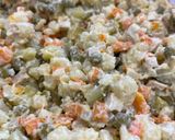A picture of step 4 of Vegetarian Salad Olivye.