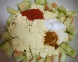 A picture of step 2 of Watermelon rind pakoda.