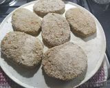 Foto del paso 5 de la receta: Hamburguesas de arroz con vegetales rellenas