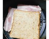 🍞🧀แซนวิชชีส+ไข่ดาวน้ำ+เบคอนทอด🍳🥓(Breakfast) วิธีทำสูตร 3 รูป