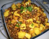 A picture of step 6 of Aloo Kaly Channy Chat.