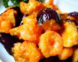 A picture of step 7 of Eggplant and Shrimp in Chili Sauce Stir-Fry.