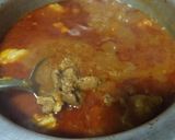 A picture of step 3 of Aloo gosht.