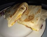 Reggeli / Tojásos-sajtos tortilla bacon-nel recept fázis 5 fotója