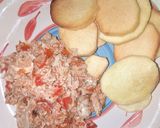 A picture of step 4 of Fried yam with egg sauce.