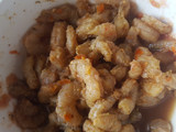Sea food pasta, Fried chicken and shrimp/shredded chicken sauce