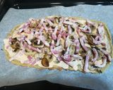 Foto del paso 4 de la receta: Pizza carbonara con base de quinoa