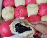 Foto langkah ke 6 dari resep Roti Sobek Kukus Merah Putih (Tanpa Telur).