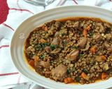 Foto del paso 7 de la receta: Lentejas con mollejas y caldo de pollo y verduras casero