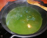 Foto del paso 5 de la receta Arroz Cremoso de Espinacas y Gambones con Taquitos de Jamón