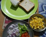 A picture of step 1 of Corn cheese sandwich.