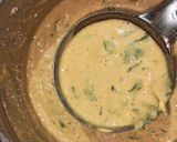 A picture of step 2 of Potato stuffed besan chilla.