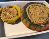 Une image de l'étape 14 de Courge turban turc farcie cantal et lardons.