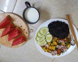 Hình bước làm 4 của món Mực xào dứa