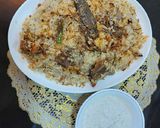 A picture of step 3 of Mutton polaw.