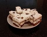 A picture of step 19 of Mint Chocolate Chip Brownie Ice Cream Bars.