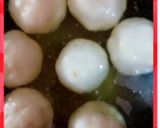 A picture of step 4 of Rosogolla stuff rabdi panna cotta.