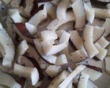 A picture of step 2 of Sukhe nariyal ki chikki.