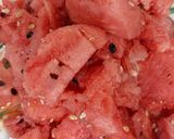 A picture of step 1 of Watermelon juice.