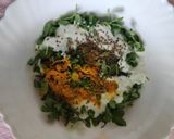 A picture of step 1 of Methi ke parathe.