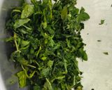 A picture of step 1 of Methi ajwain thepla.