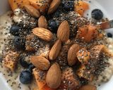 A picture of step 3 of Gluten free, dairy free, rolled oats with fruit.