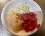 A picture of step 1 of Sashimi Yukhoe (Korean  style).