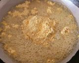 A picture of step 5 of Moong Dal Halwa.