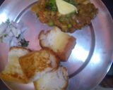 A picture of step 8 of Pav bhaji.