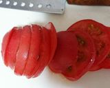 A picture of step 3 of Caprese Salad with Mozzarella Cheese and Tomato.
