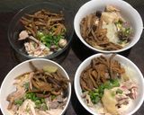 Hình bước làm 1 của món Miến măng gà ăn sáng