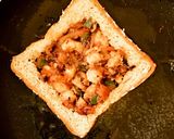 A picture of step 3 of Omelette in a hole.