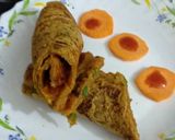 A picture of step 5 of Whole wheat vegetable roll or cheela.