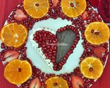 A picture of step 4 of Water melon heart Chocolate delight.