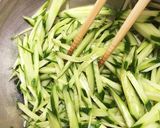 A picture of step 5 of Chilled Pork Shabu-Shabu Salad with Cucumber, Bean Sprouts, and Sesame Flavor.