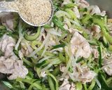 A picture of step 19 of Chilled Pork Shabu-Shabu Salad with Cucumber, Bean Sprouts, and Sesame Flavor.