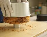 A picture of step 16 of Cocoa Marble Chiffon Cake.