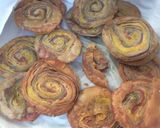 A picture of step 6 of Multi colored mathri.