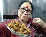A picture of step 3 of Kooto atta - button idli pakora.